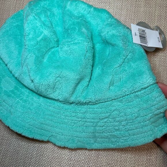 Disney Parks Terry Embossed Character Pattern Teal Bucket Hat NWT - Picture 2 of 6